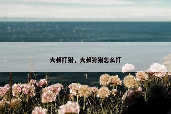 大叔打猎，大叔狩猎怎么打