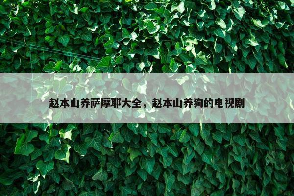 赵本山养萨摩耶大全，赵本山养狗的电视剧
