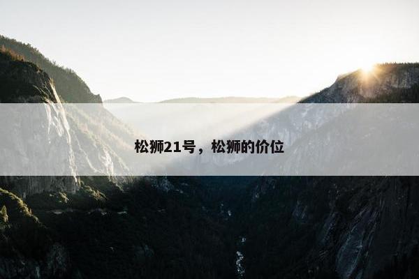 松狮21号，松狮的价位