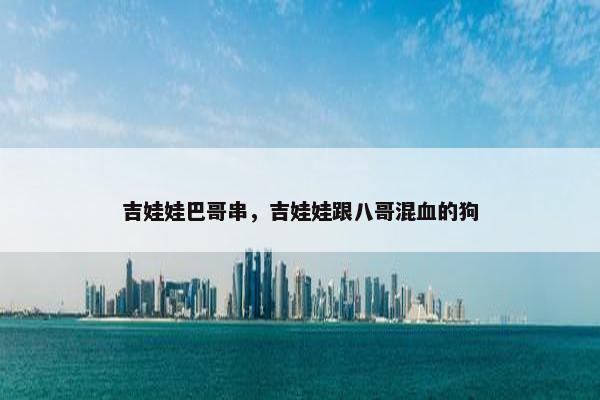 吉娃娃巴哥串，吉娃娃跟八哥混血的狗