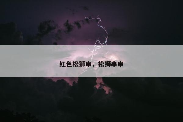 红色松狮串，松狮串串