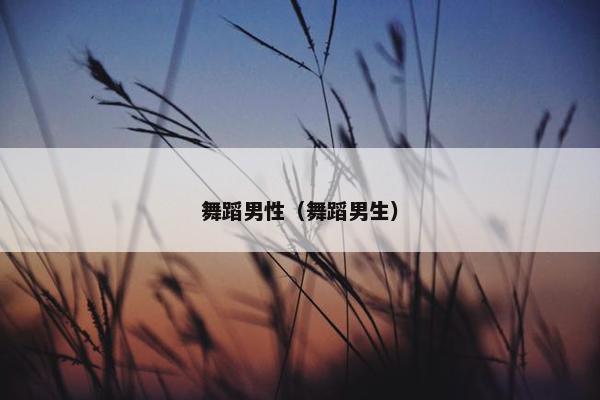 舞蹈男性（舞蹈男生）