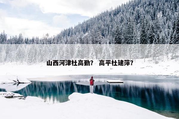 山西河津杜高勤？ 高平杜建萍？