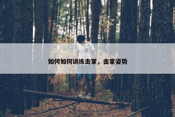如何如何训练击掌，击掌姿势