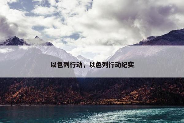 以色列行动，以色列行动纪实