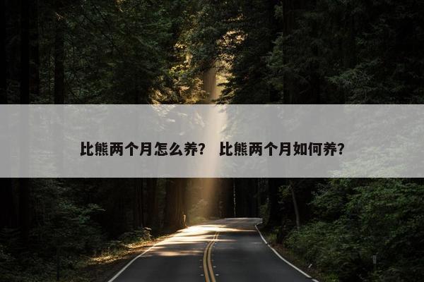比熊两个月怎么养？ 比熊两个月如何养？