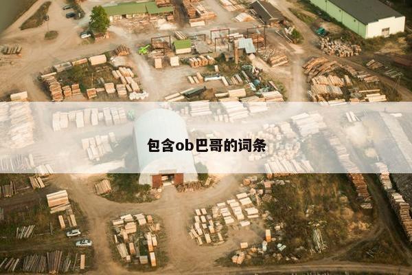 包含ob巴哥的词条