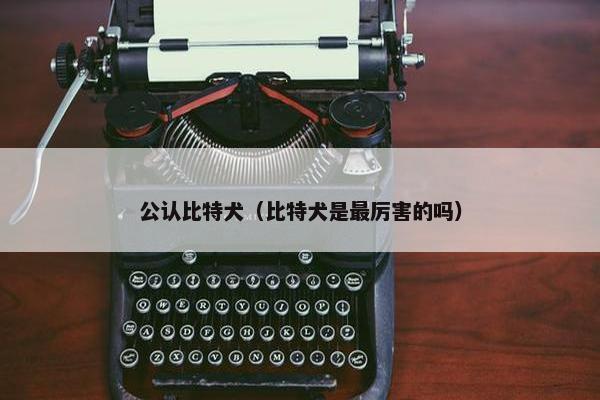 公认比特犬（比特犬是最厉害的吗）
