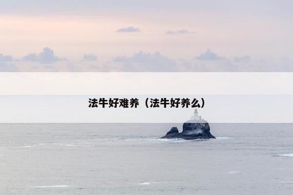 法牛好难养（法牛好养么）