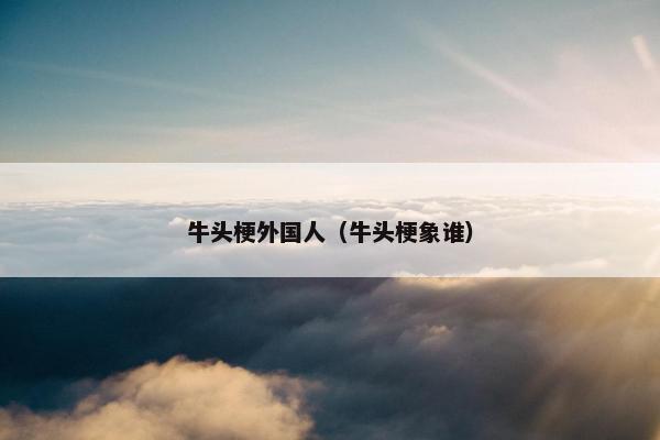 牛头梗外国人（牛头梗象谁）