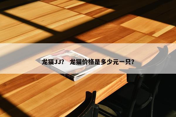 龙猫JJ？ 龙猫价格是多少元一只？