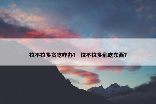 拉不拉多贪吃咋办？ 拉不拉多乱吃东西？